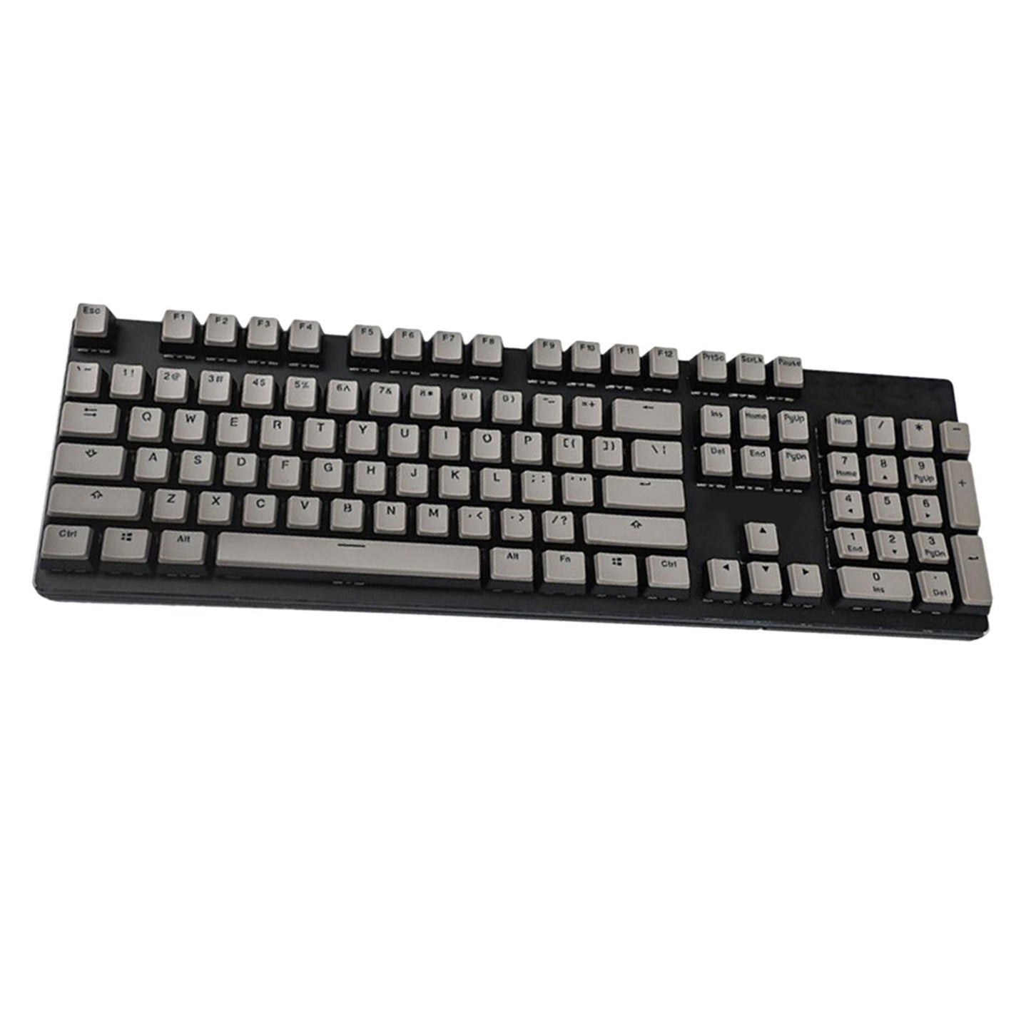 PBT Pudding Keycap Set for Cherry MX Mechanical Keyboard Silver Grey Black