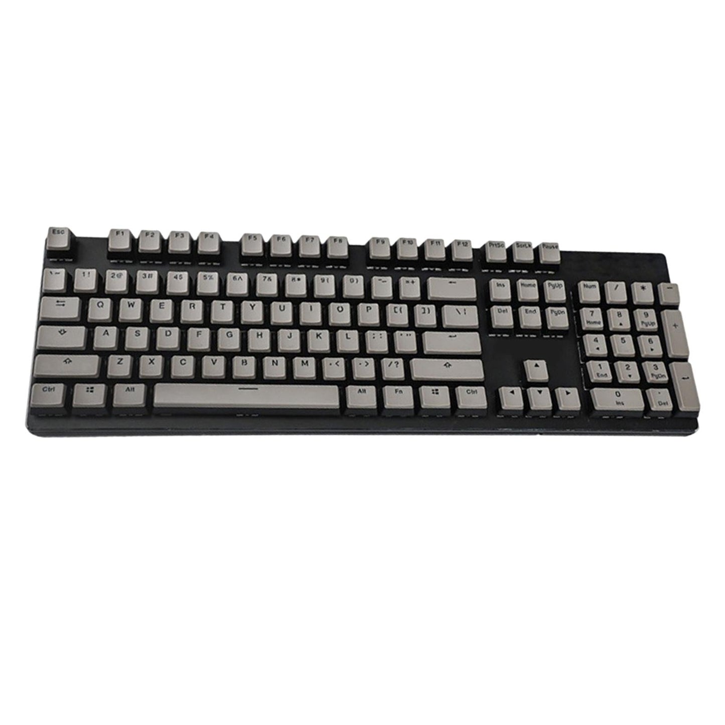 PBT Pudding Keycap Set for Cherry MX Mechanical Keyboard Silver Grey Black