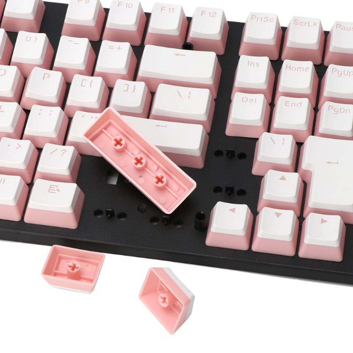 PBT Pudding Keycaps Set Replacements for Cherry MX Mechanical Keyboard Pink