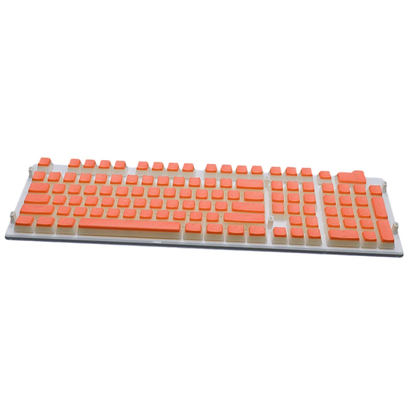 108 Key Keycaps PBT Pudding Keycaps for Cherry MX Mechanical Keyboard Orange
