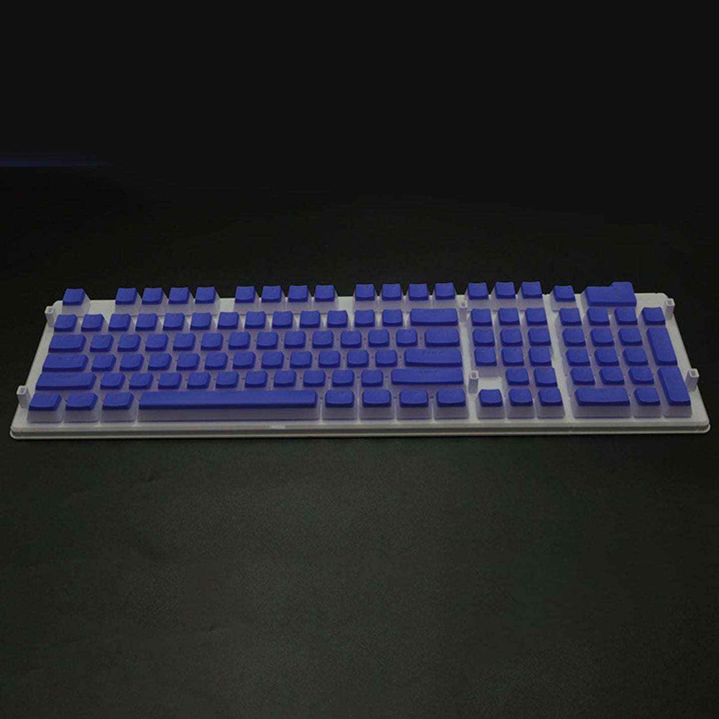 108 Keys Double Shot Pudding Keycaps DIY for Cherry MX Mechanical Keyboard Dark Blue