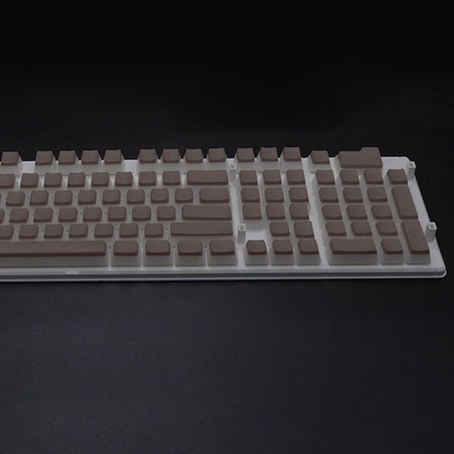 108 Keys Double Shot Pudding Keycaps DIY for Cherry MX Mechanical Keyboard Dark Coffee