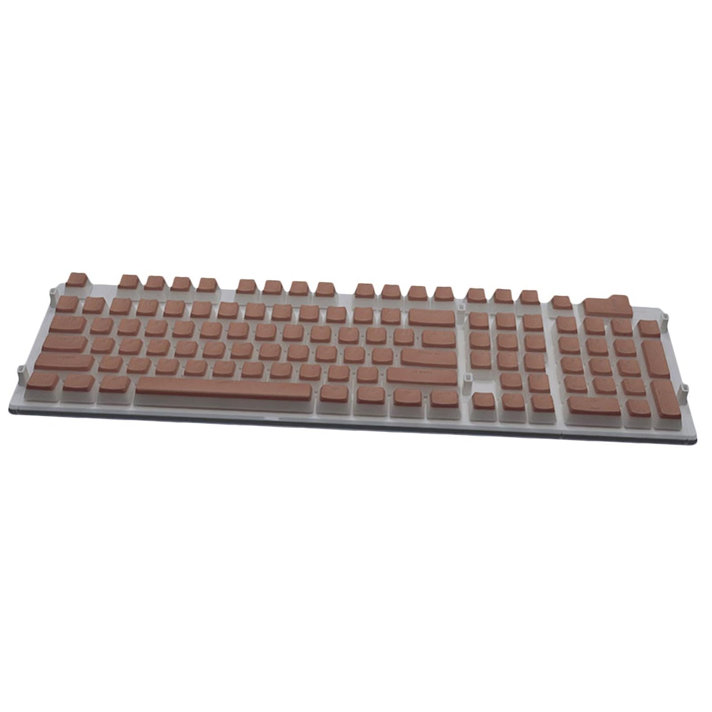 108 Keys Double Shot Pudding Keycaps DIY for Cherry MX Mechanical Keyboard Light Coffee