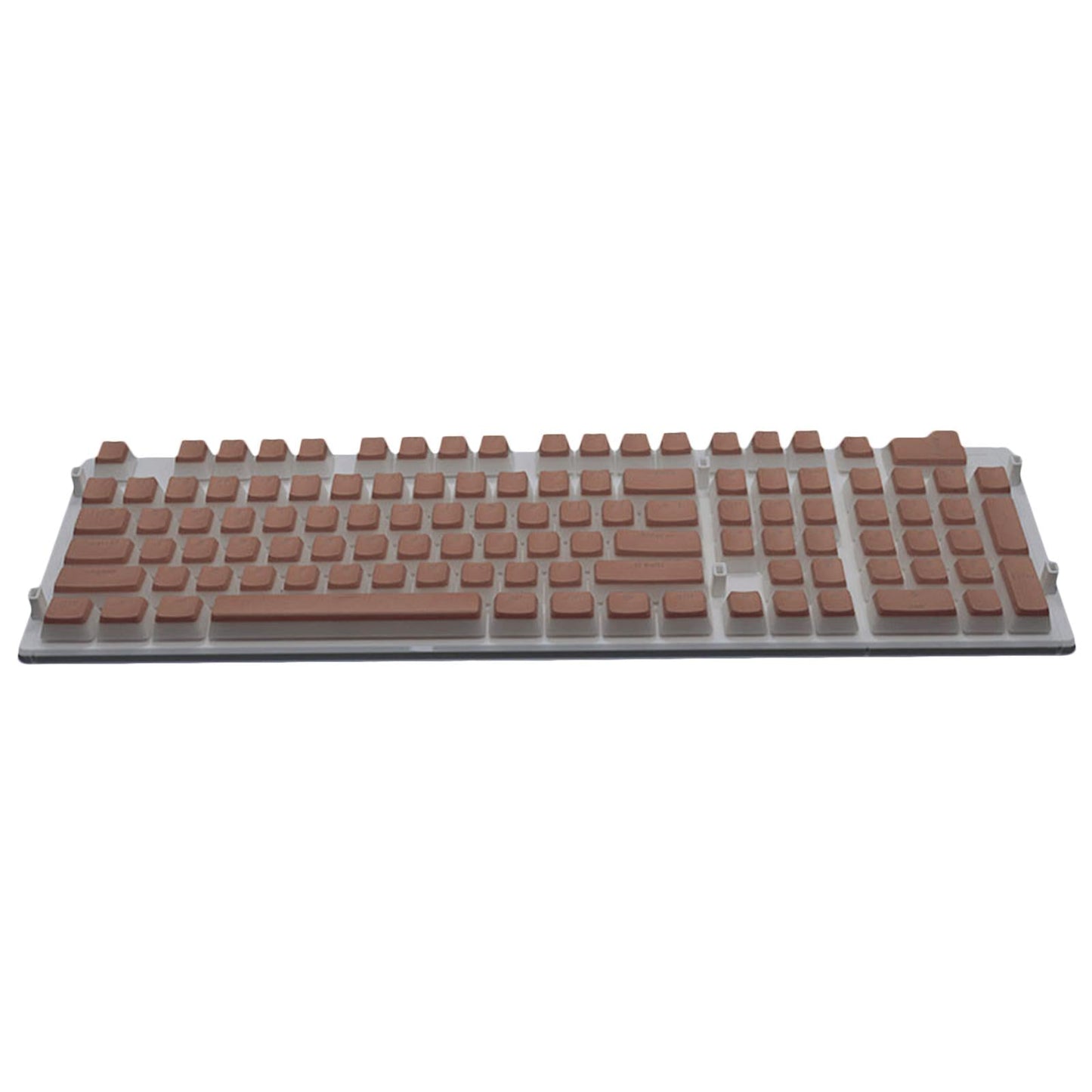 108 Keys Double Shot Pudding Keycaps DIY for Cherry MX Mechanical Keyboard Light Coffee