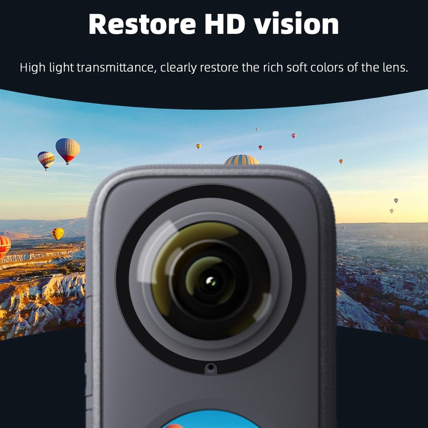 2 Packs Lens Protector with Double-sided Adhesives for Insta360 ONE X2