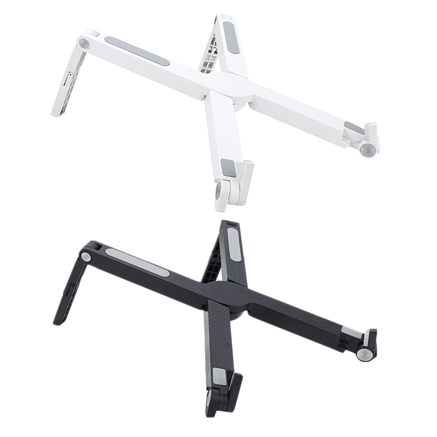 Ventilated Foldable Laptop Stand Tray Mount Heightening Bracket Cooling Rack White