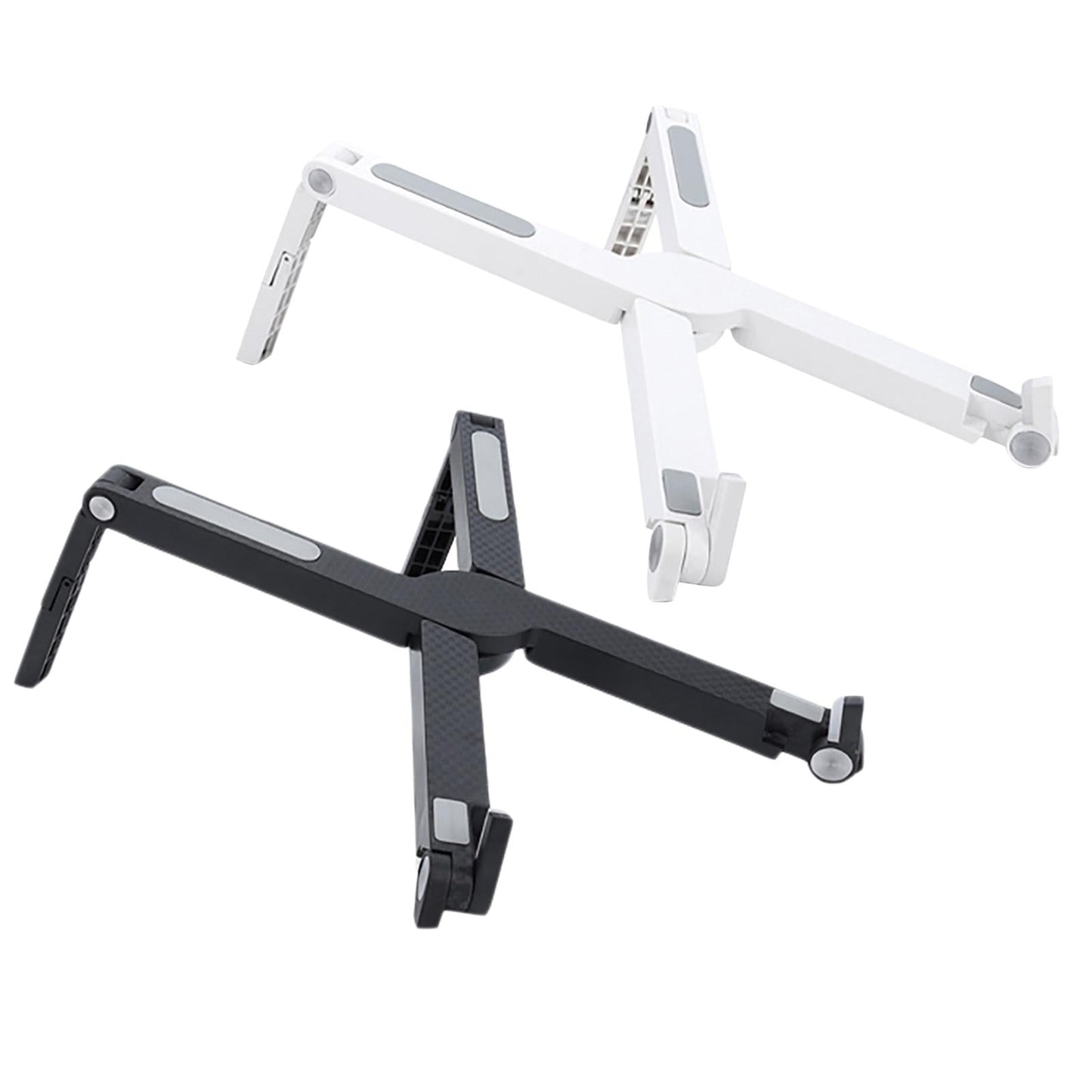 Ventilated Foldable Laptop Stand Tray Mount Heightening Bracket Cooling Rack White