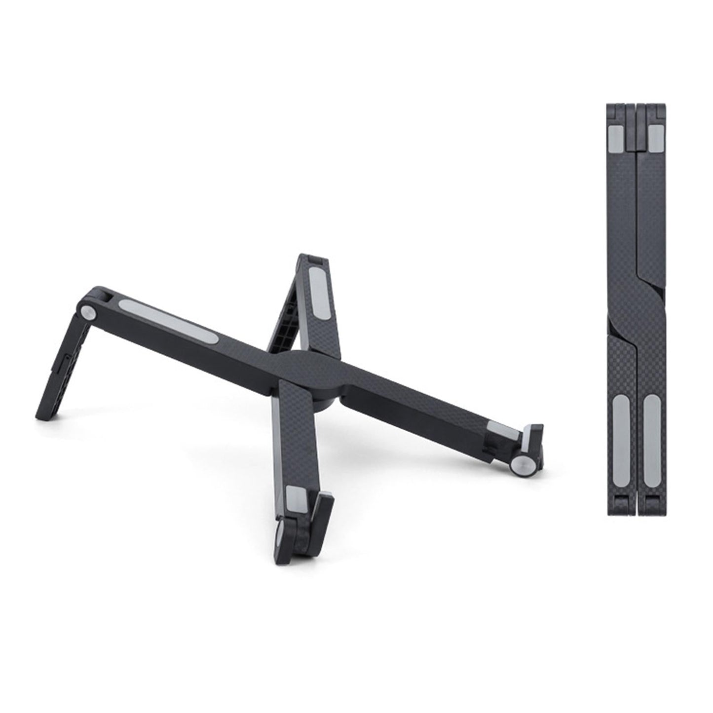 Ventilated Foldable Laptop Stand Tray Mount Heightening Bracket Cooling Rack Black