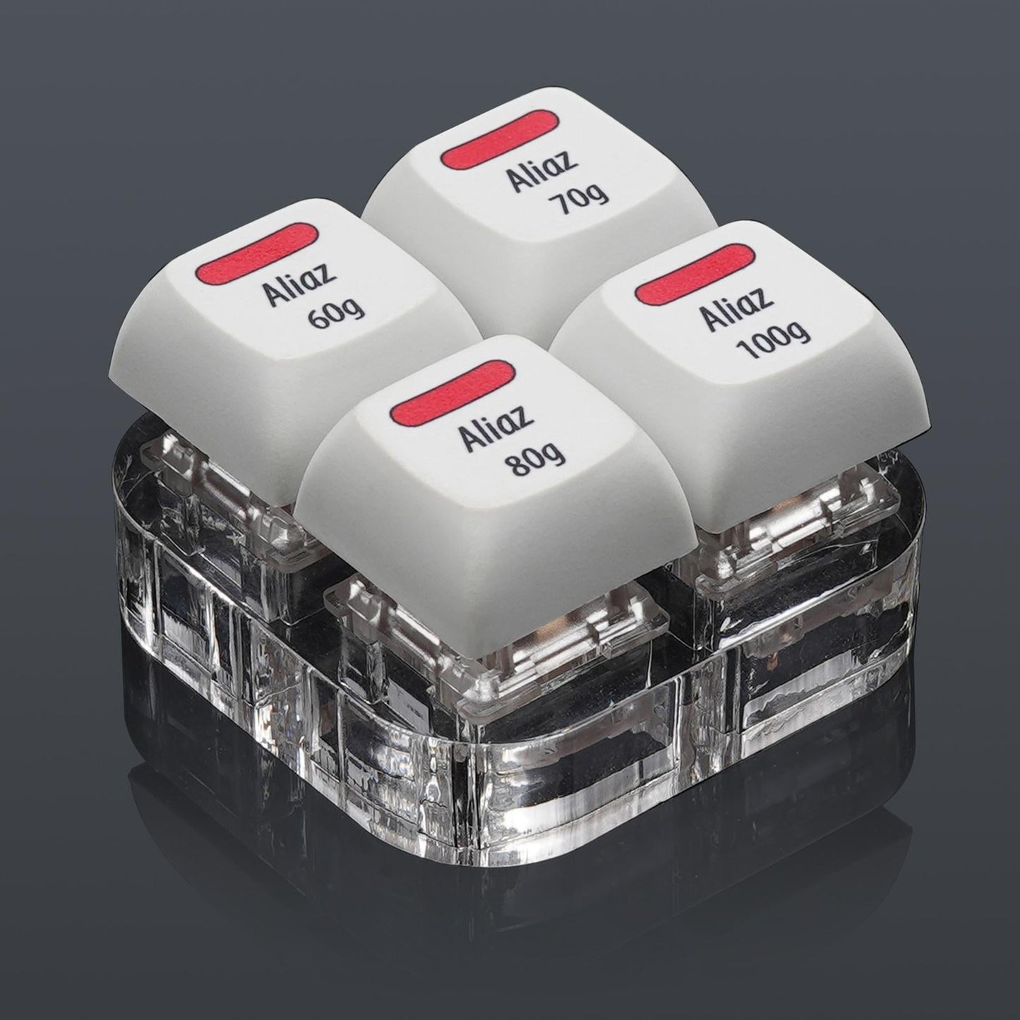 4 Keys Keycaps Mechanical Keyboard Switch Tester Testing Tool w/Acrylic Base