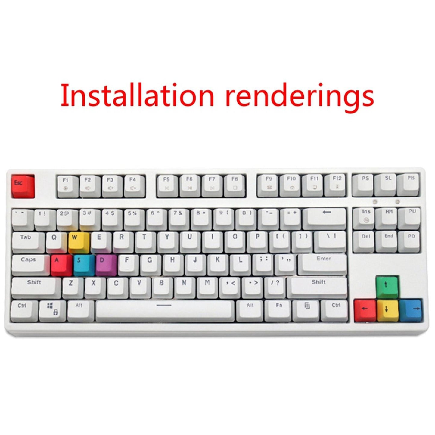 Upgraded PBT Pudding Keycaps 9pcs Set ESC , Arrow Keys , W , A , S , D
