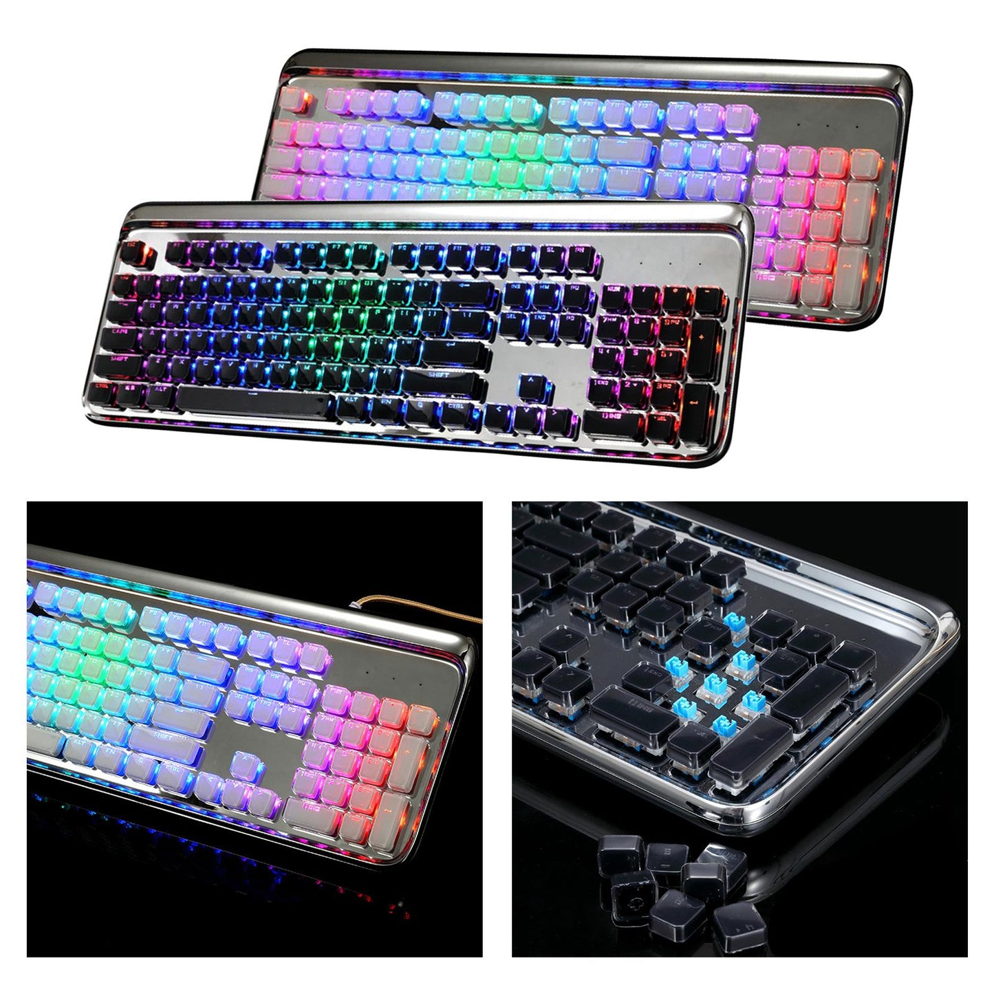 Pudding Keycaps for Mechanical Keyboards Full 108 Key Set white