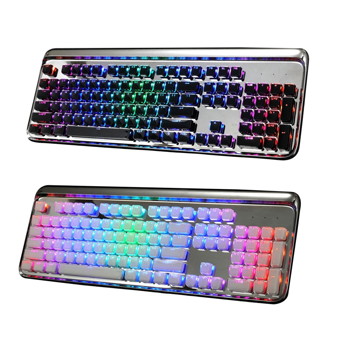 Pudding Keycaps for Mechanical Keyboards Full 108 Key Set white