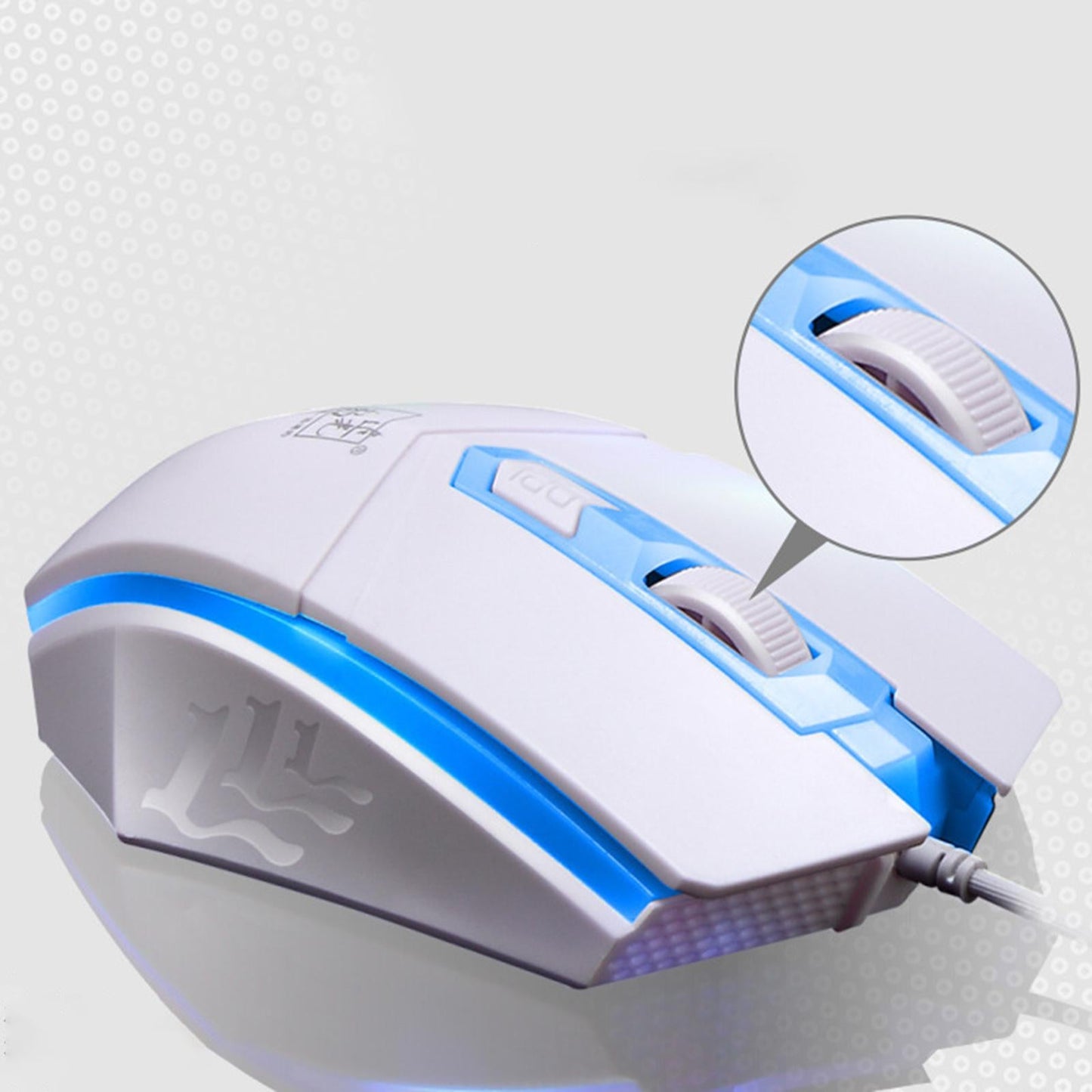 Gaming Wired Keyboard Mouse Kit Rainbow Backlit for Computer White