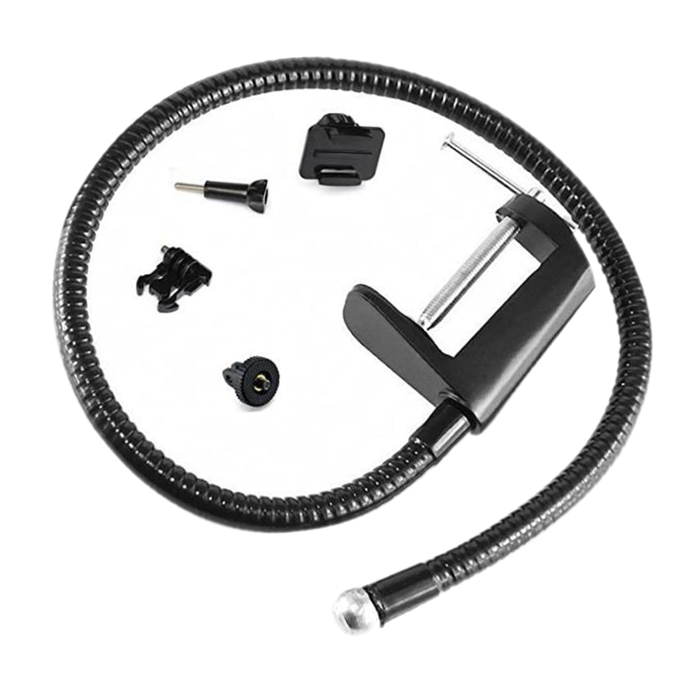 Adjustable Webcam Stand Camera Phone Holder Gooseneck Desk Mount 38cm Tube