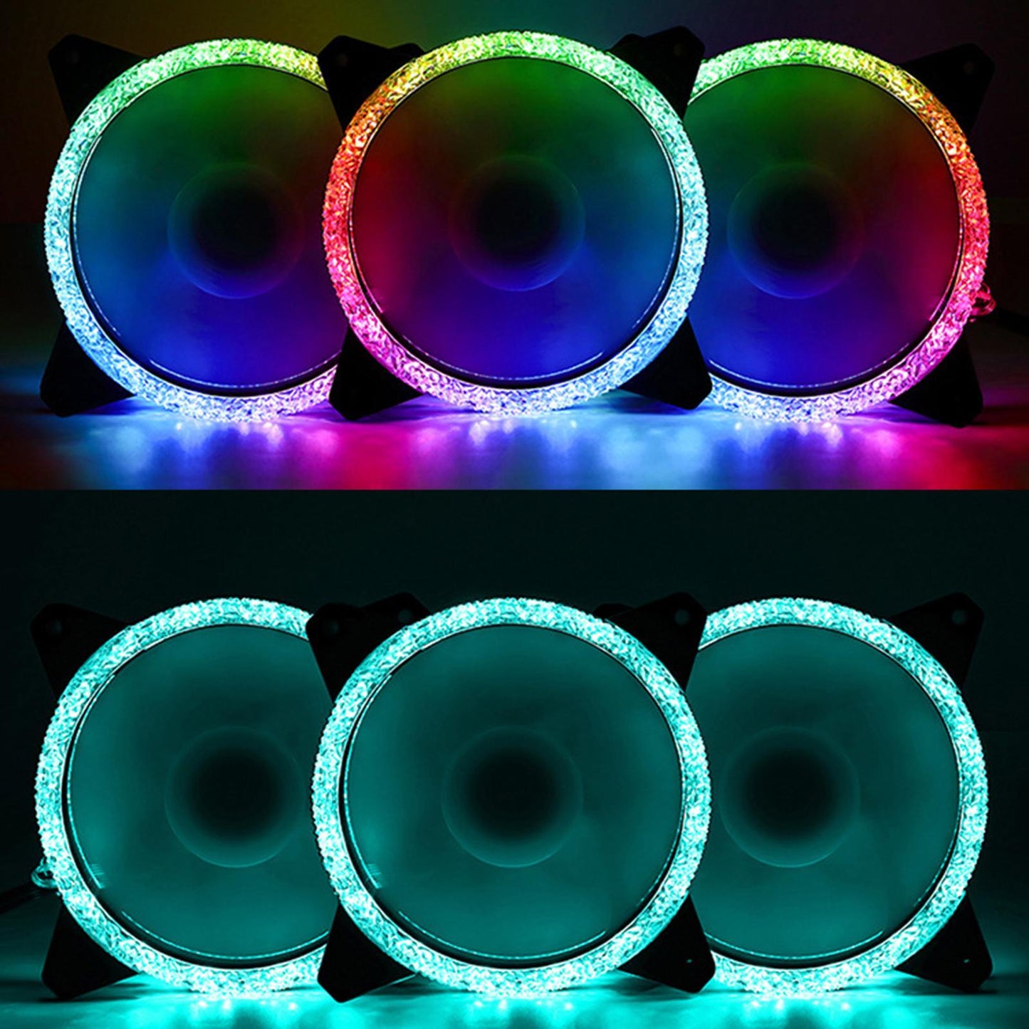 5V RGB Desktop Computer Cooler Fan Heatsink Fans 4P Self-control