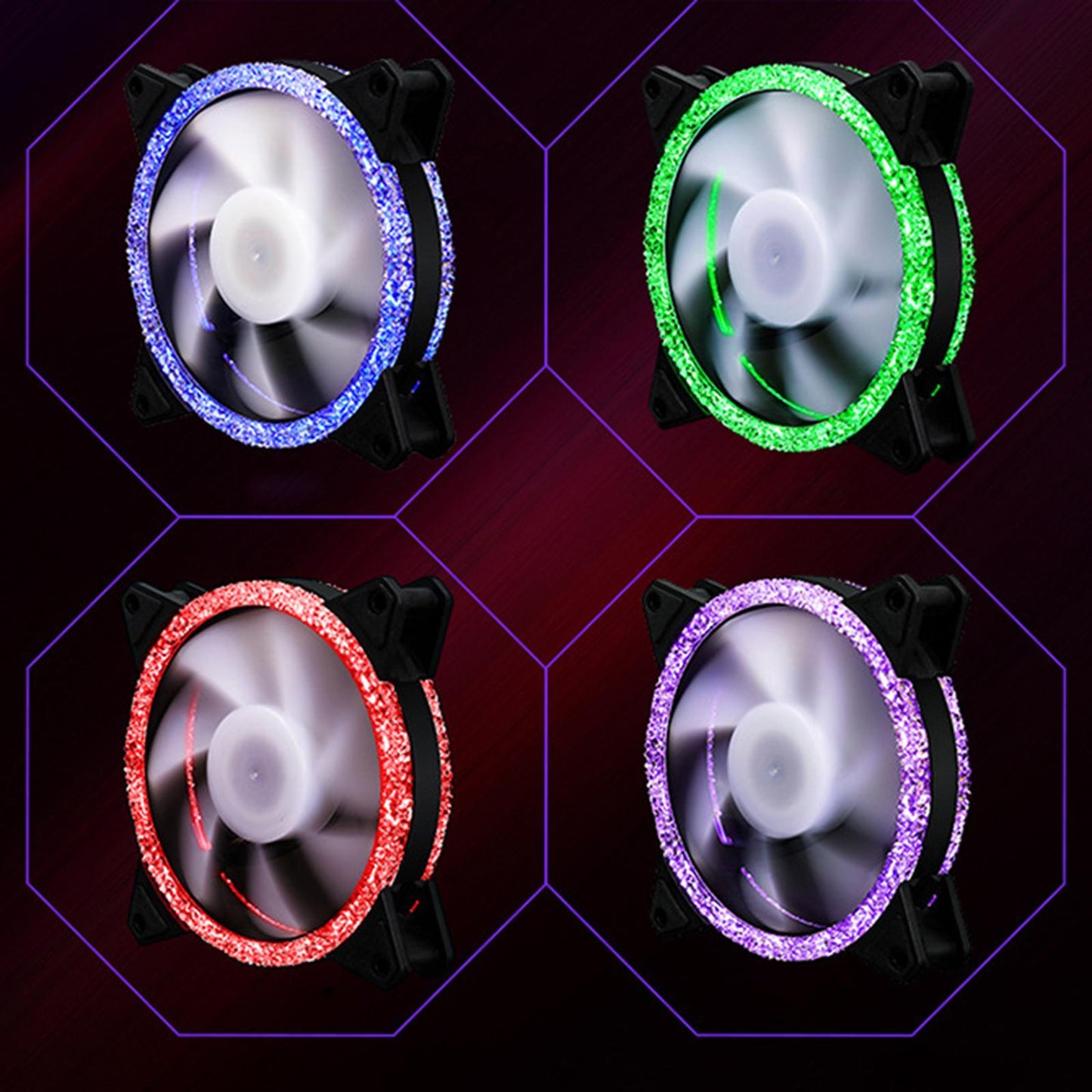 5V RGB Desktop Computer Cooler Fan Heatsink Fans 4P Self-control