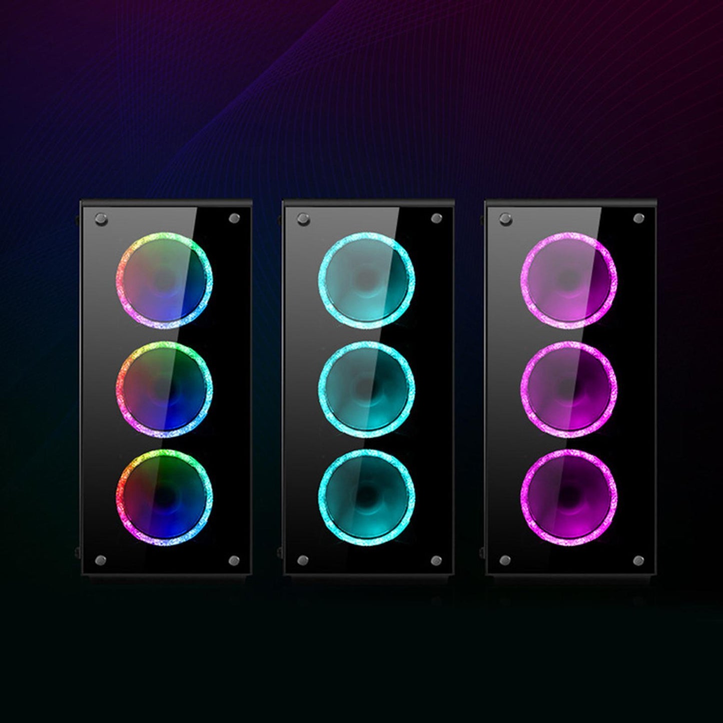 5V RGB Desktop Computer Cooler Fan Heatsink Fans 4P Self-control