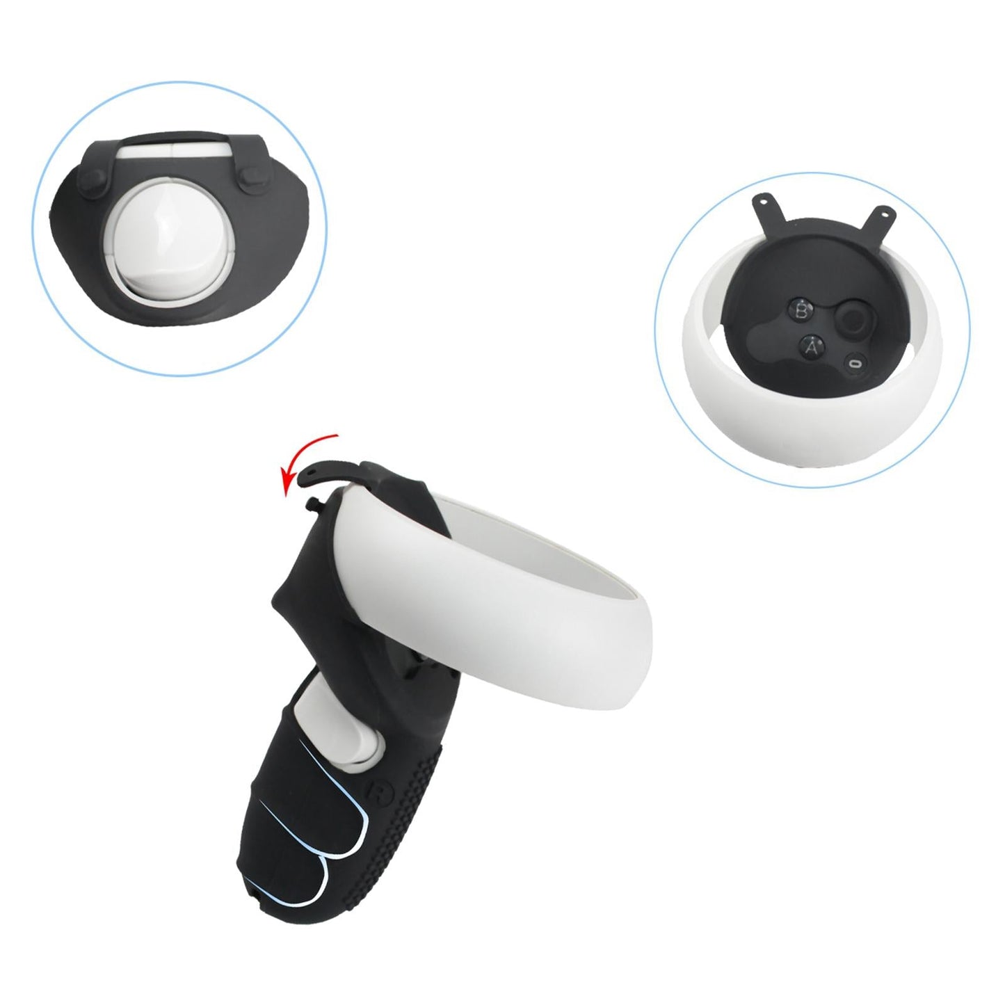 VR Accessories Protective Sleeve Case Face Cover For Oculus Quest 2 Black