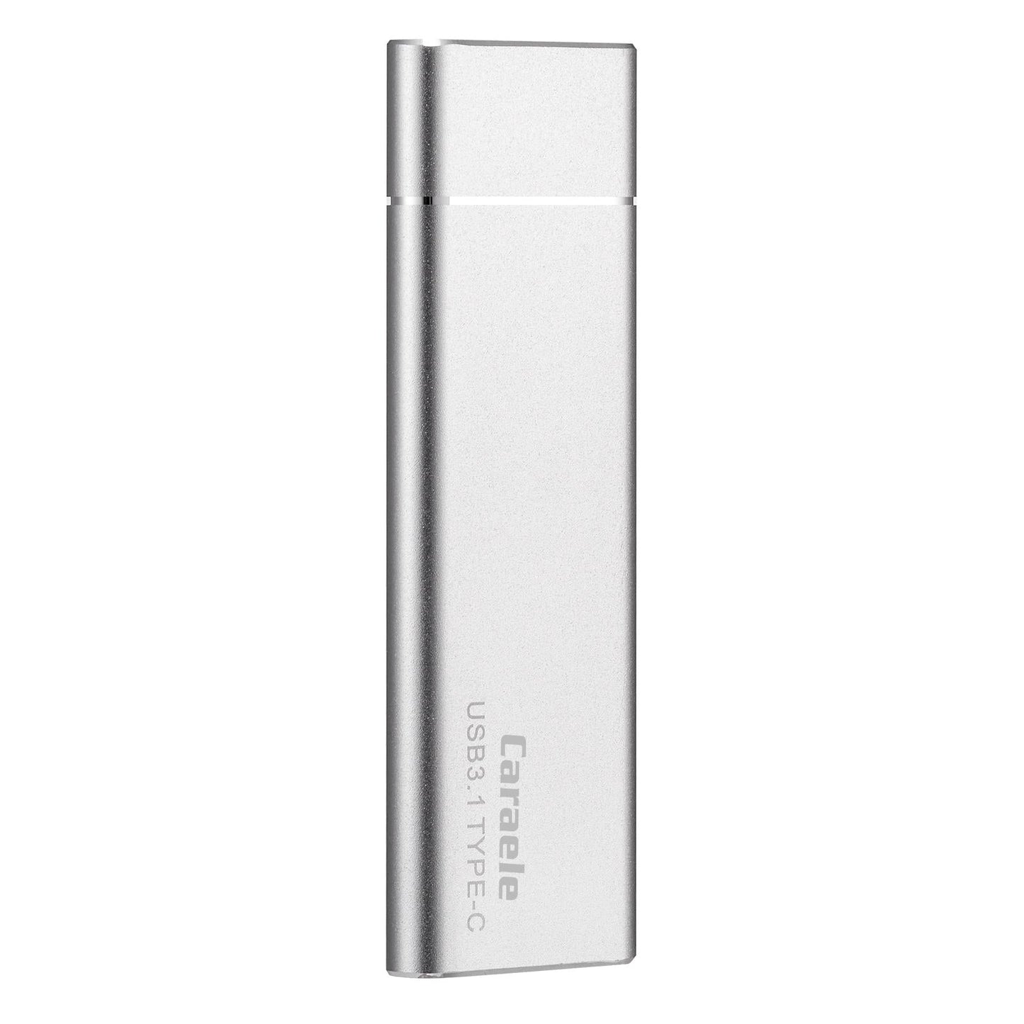 Portable 2TB External SSD Solid State Drive Typc C USB3.1 Compact Silver