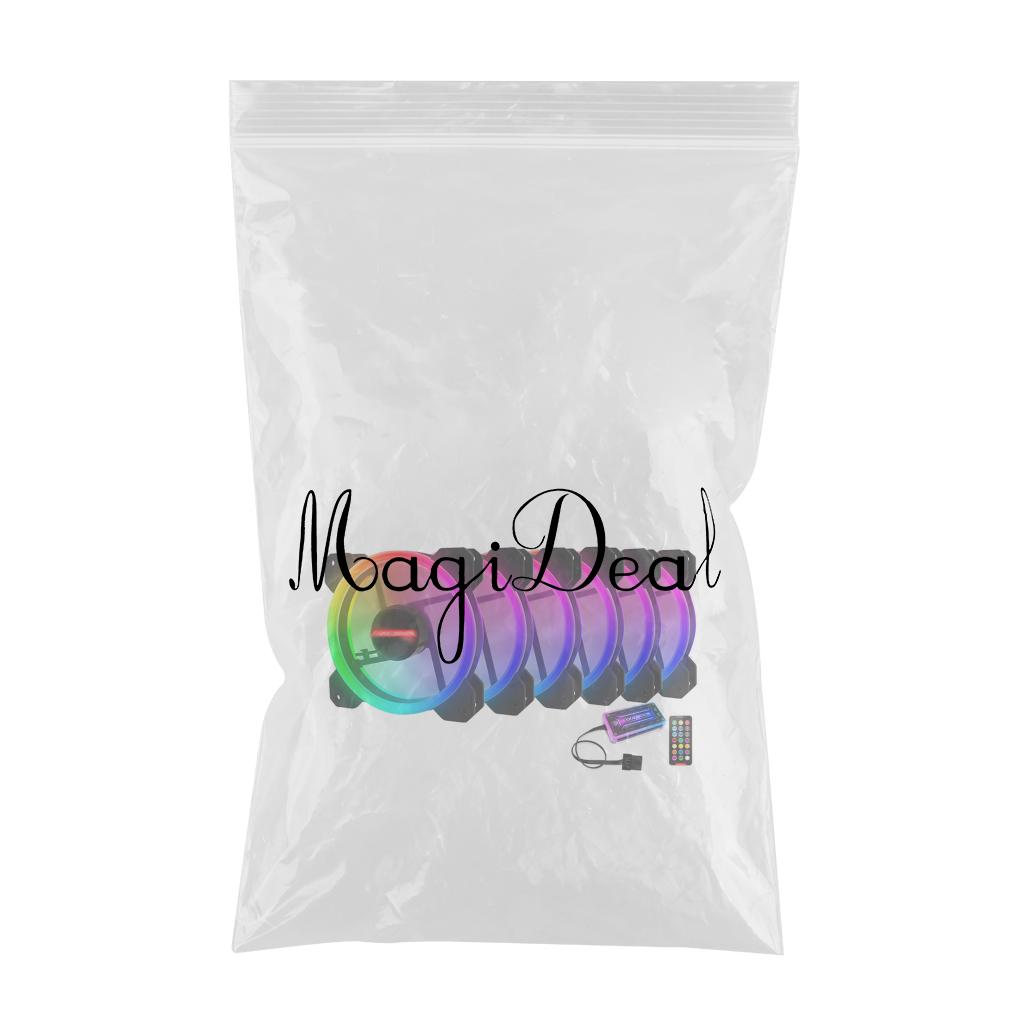 12cm RGB Computer Case Cooling Fan with Controller Remote 6 fan controller A