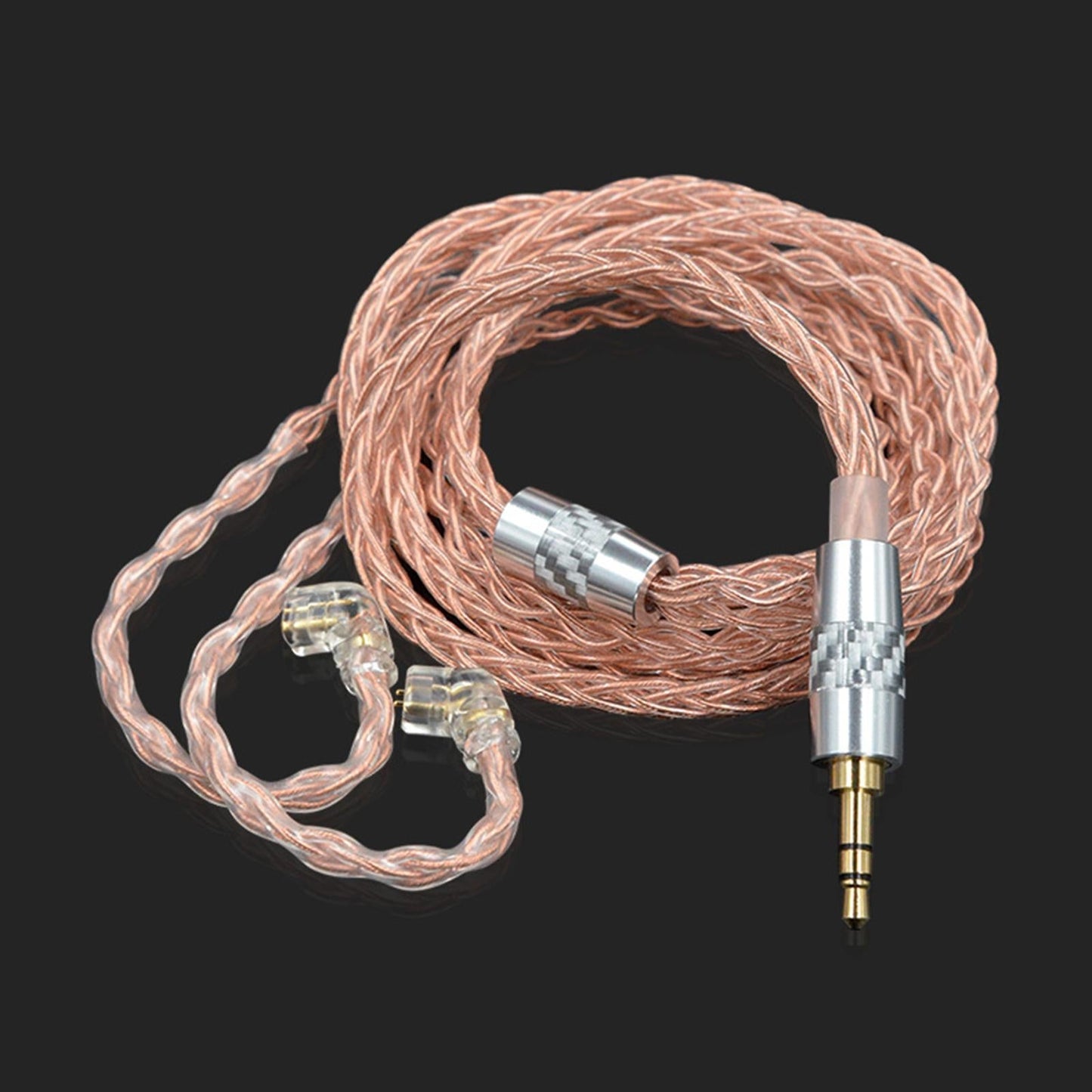 8Core Earphone Headset Cable & 3.5mm Gold-plated Plug Replace for KZ ZSX ZSN