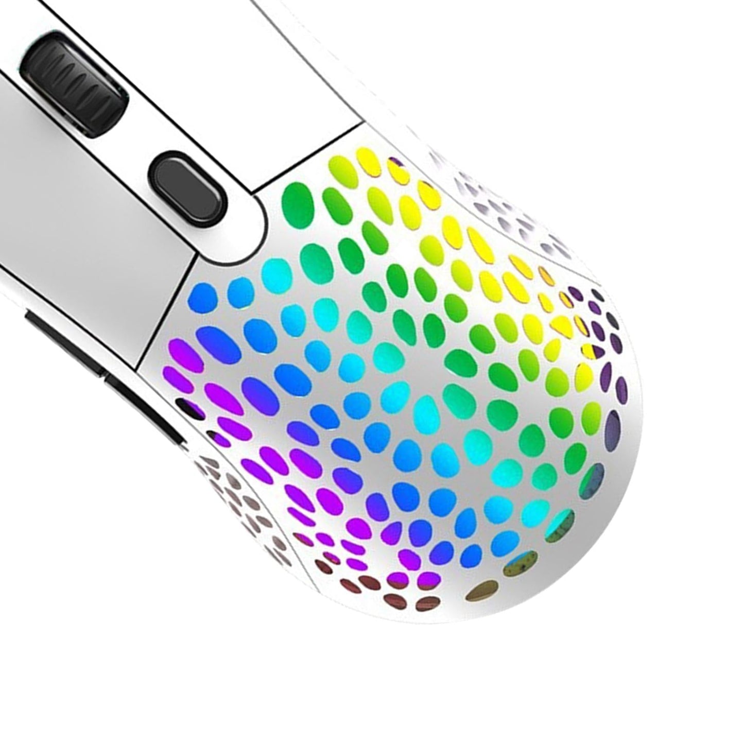 Ultralight RGB Gaming Mouse Wired Hollow-Out Design High Precision White
