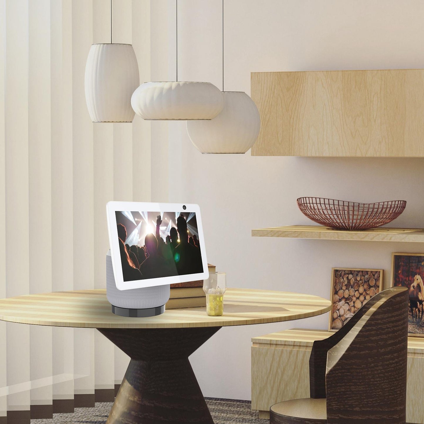 Compact Holder Stand Bracket for Echo Show 10 Smart Speaker Black