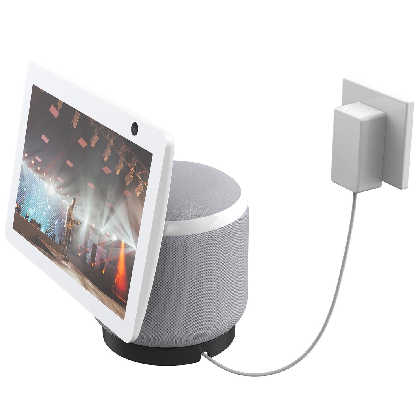 Compact Holder Stand Bracket for Echo Show 10 Smart Speaker Black