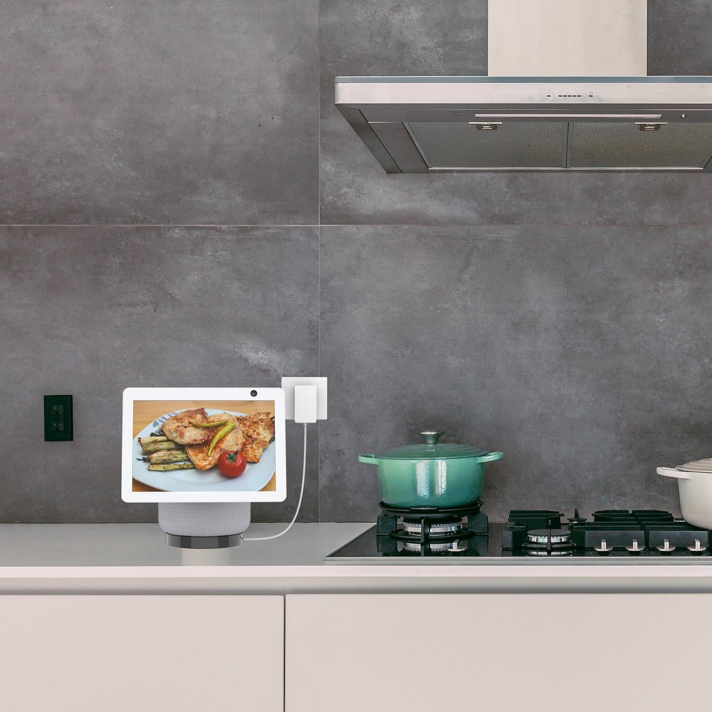 Compact Holder Stand Bracket for Echo Show 10 Smart Speaker Black