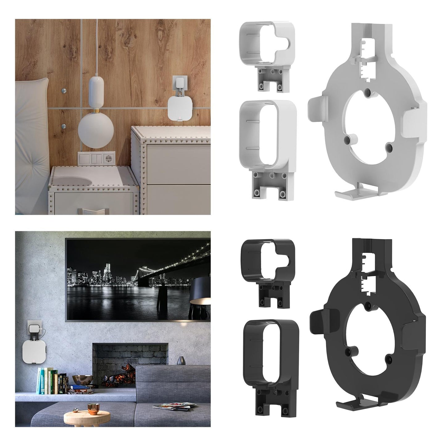 Wall Mount Shelf Bracket for Eero Pro 6 Routers Shelf Space-saving Black