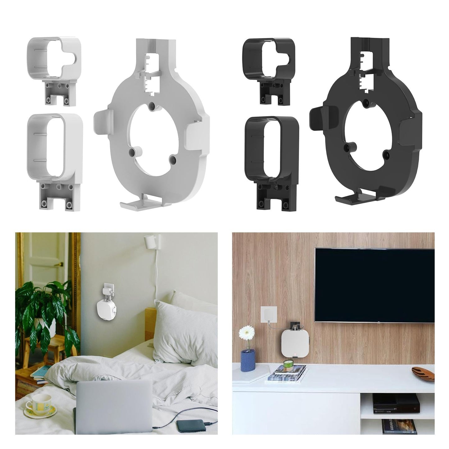 Wall Mount Shelf Bracket for Eero Pro 6 Routers Shelf Space-saving Black