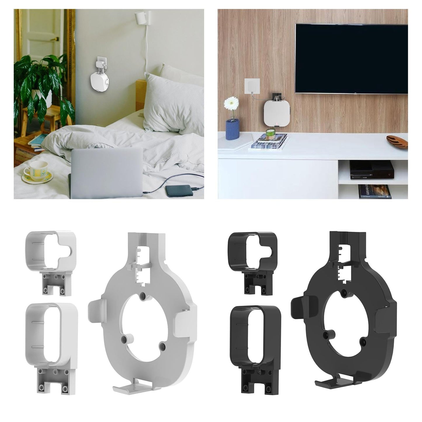 Wall Mount Shelf Bracket for Eero Pro 6 Routers Shelf Space-saving Black