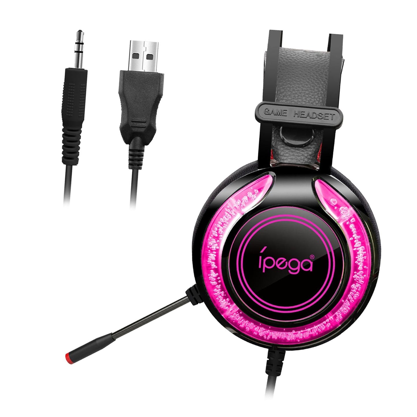 3.5mm Gaming Headset w/Mic RGB LED Headphones Stereo Bass For PS5/PS4/PC