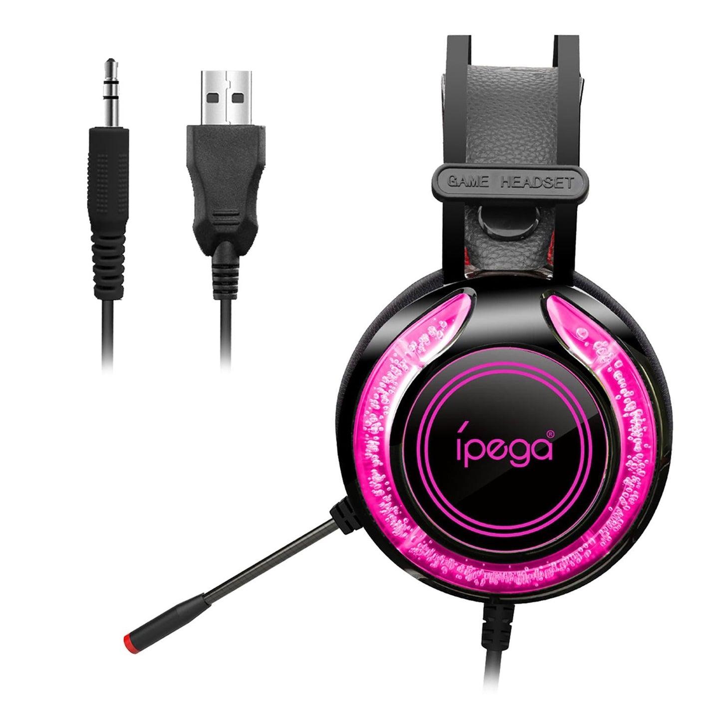 3.5mm Gaming Headset w/Mic RGB LED Headphones Stereo Bass For PS5/PS4/PC