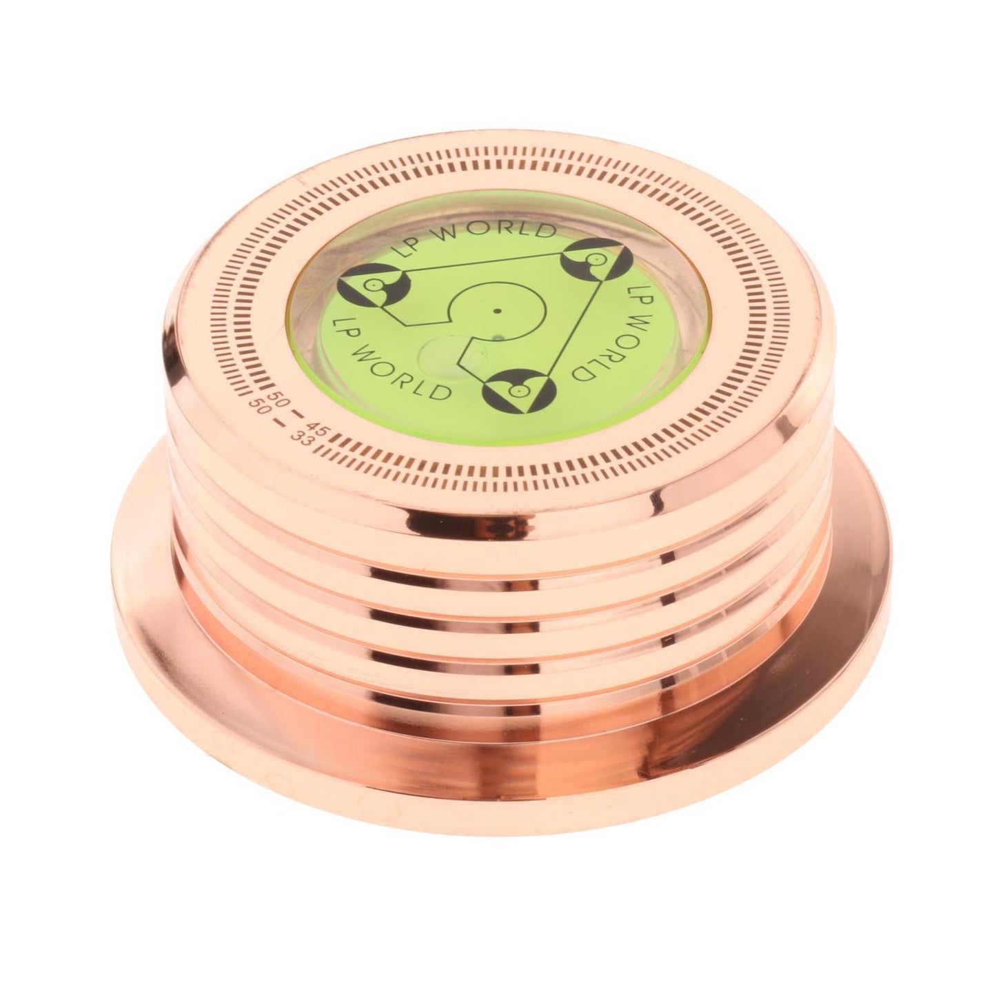 LP Vinyl Record Player 50Hz Turntable Disc Record Stabilizer Rose gold
