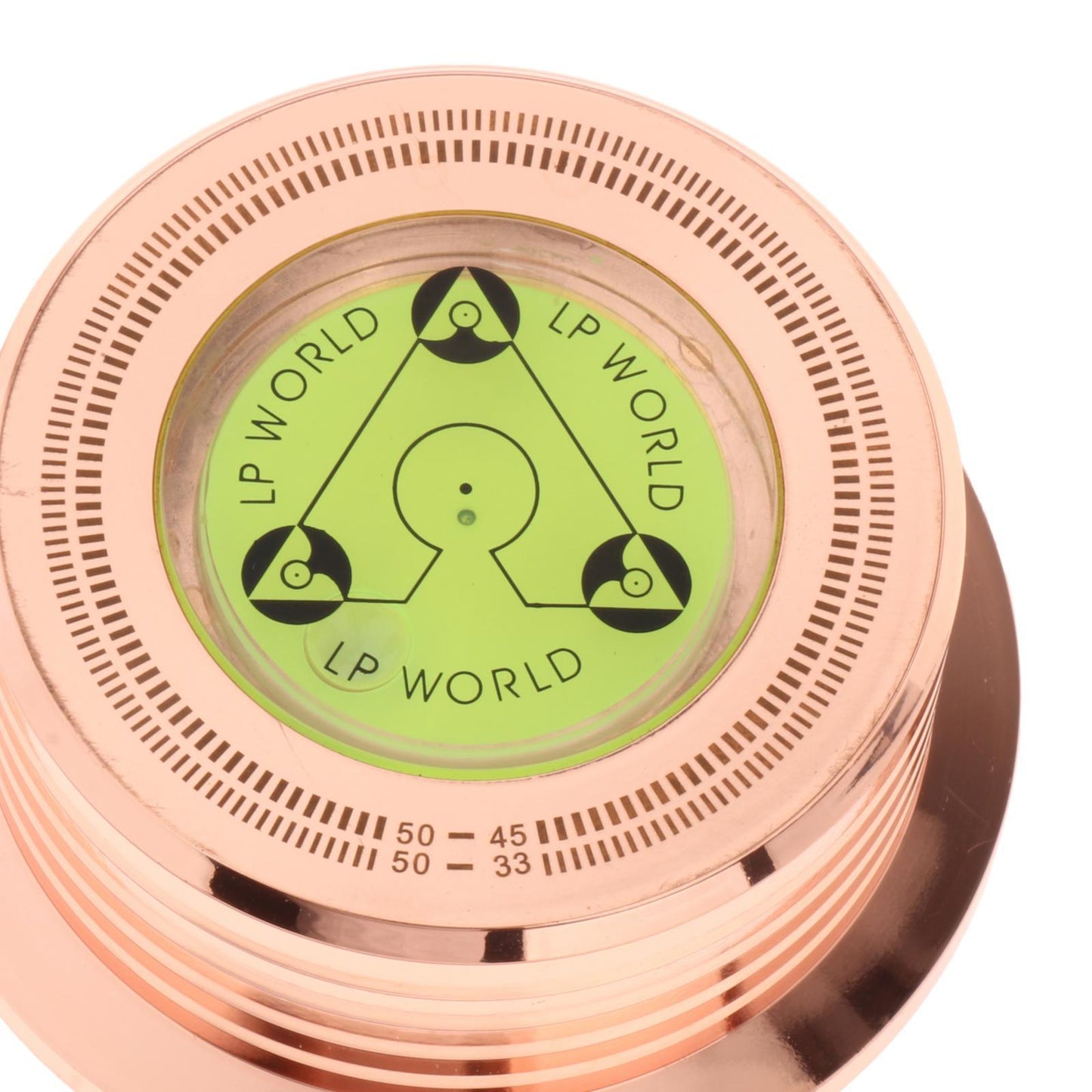 LP Vinyl Record Player 50Hz Turntable Disc Record Stabilizer Rose gold