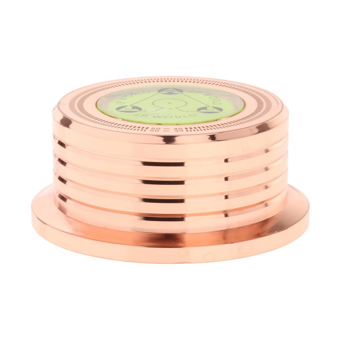 LP Vinyl Record Player 50Hz Turntable Disc Record Stabilizer Rose gold