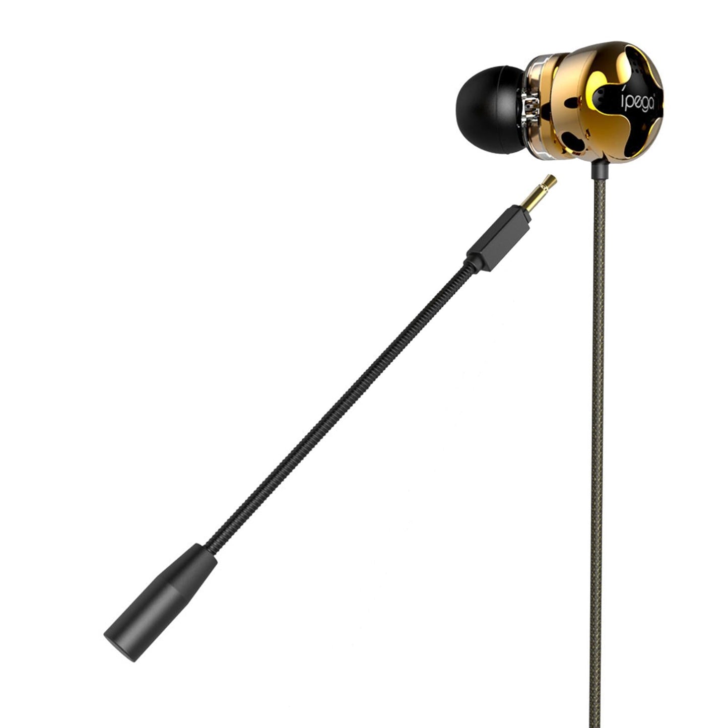 3.5mm In-Ear Gaming Wired Earphone Dual Mic for Switch 3D Surround Sound