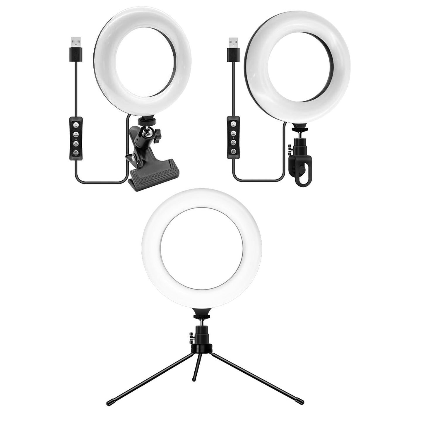 Practical LED Selfie Ring Light Fill Lamp For Laptop Clip Style