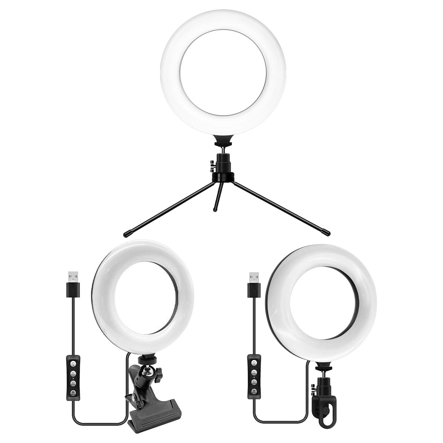 Practical LED Selfie Ring Light Fill Lamp For Laptop Clip Style