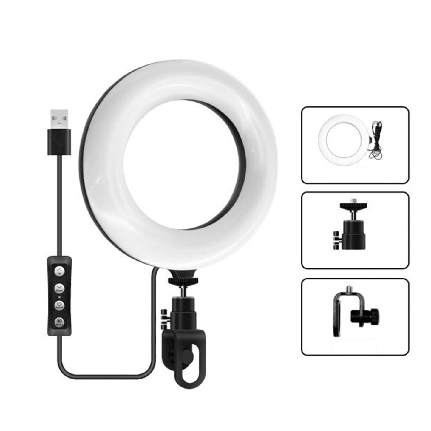 Practical LED Selfie Ring Light Fill Lamp For Laptop Hasp Style