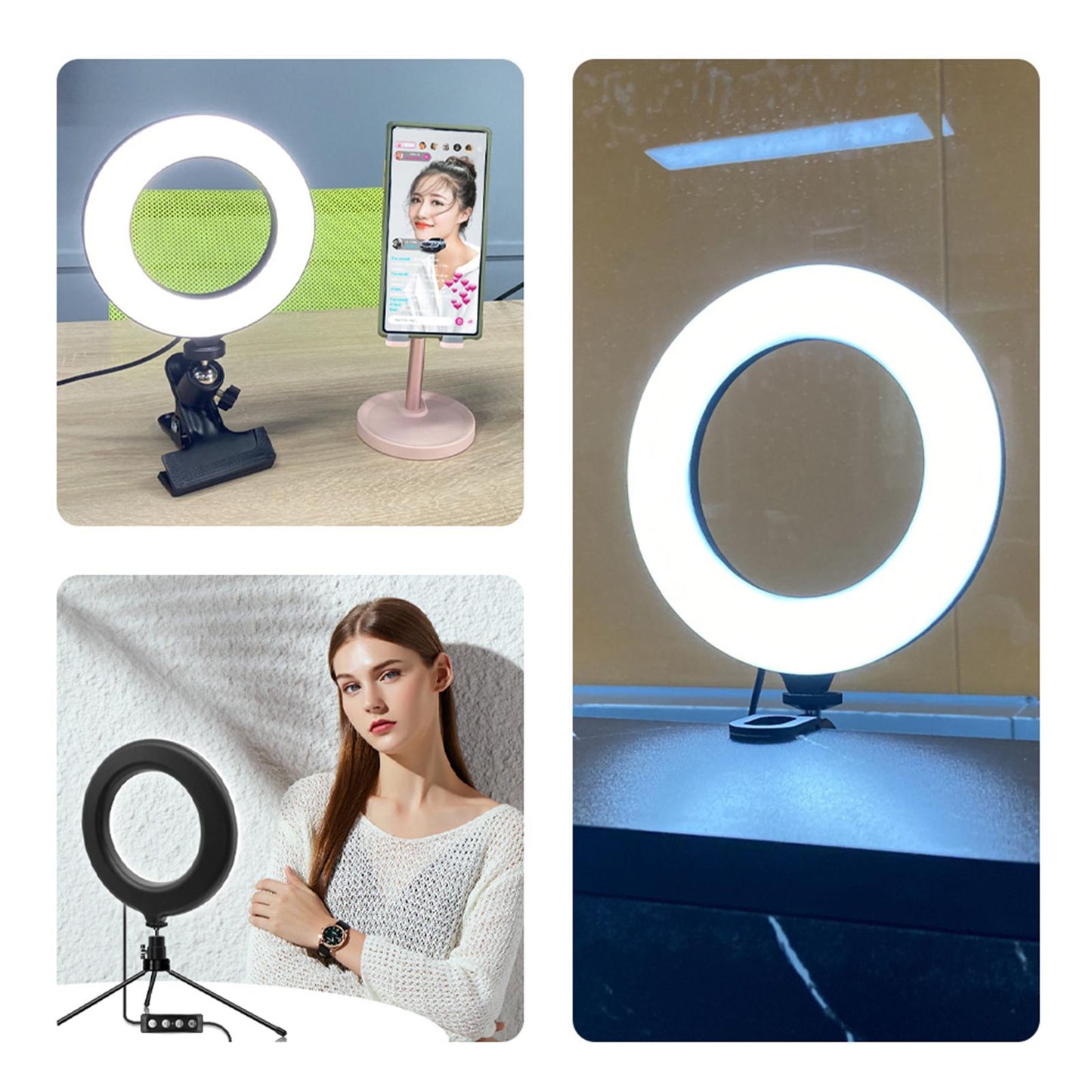 Practical LED Selfie Ring Light Fill Lamp For Laptop Hasp Style
