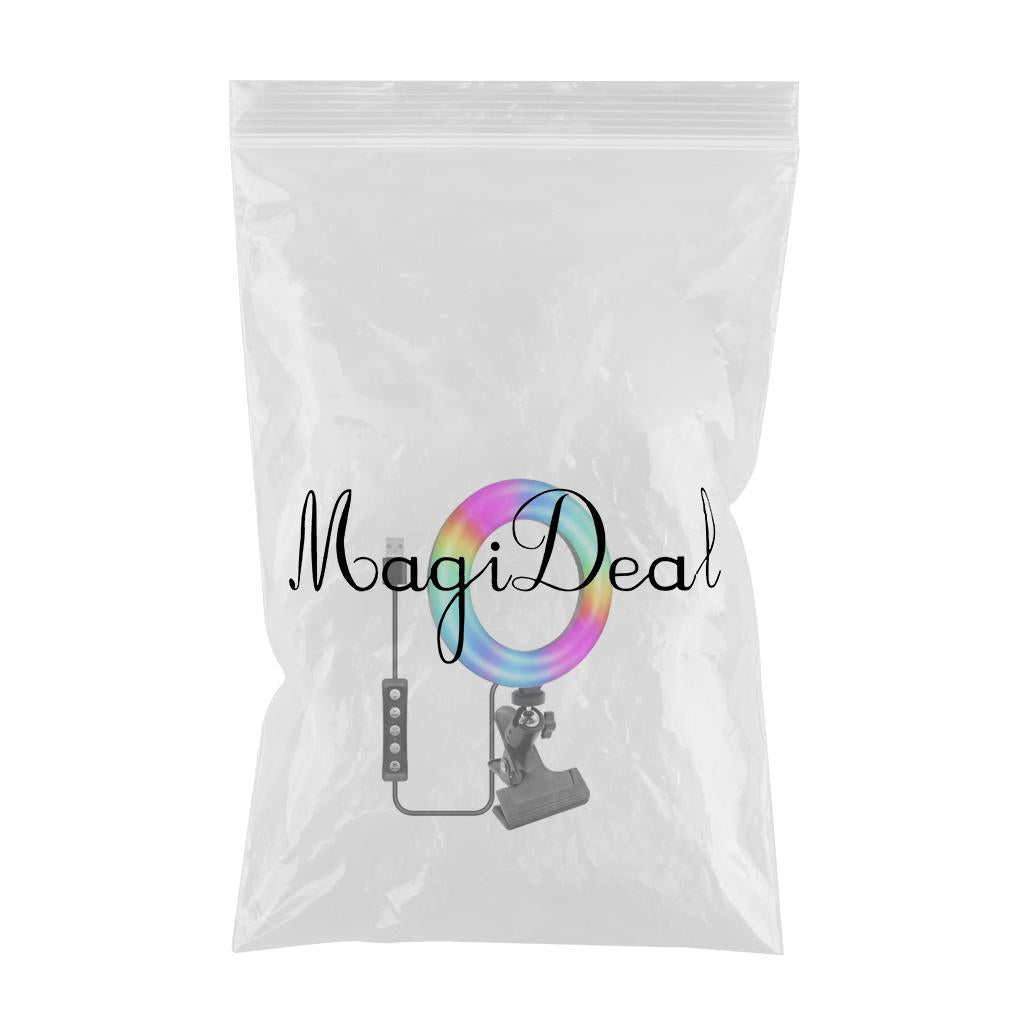 Practical LED RGB Selfie Ring Light Fill Lamp For Laptop Clip Style