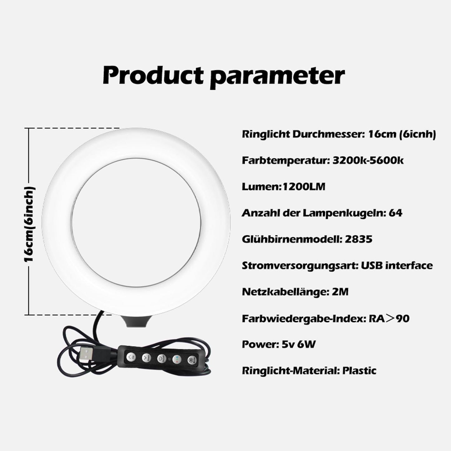 Practical LED RGB Selfie Ring Light Fill Lamp For Laptop Tripod Style