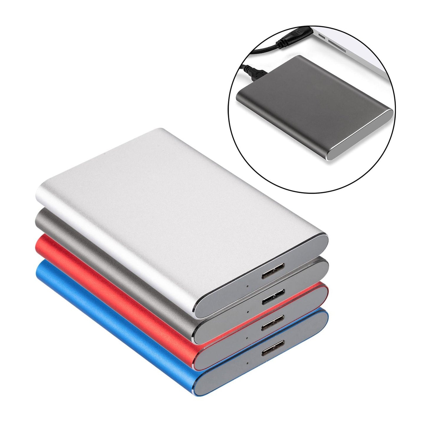 2.5in Portable USB 3.0 SATA 4TB Hard Drive Enclosure Tool Free Red
