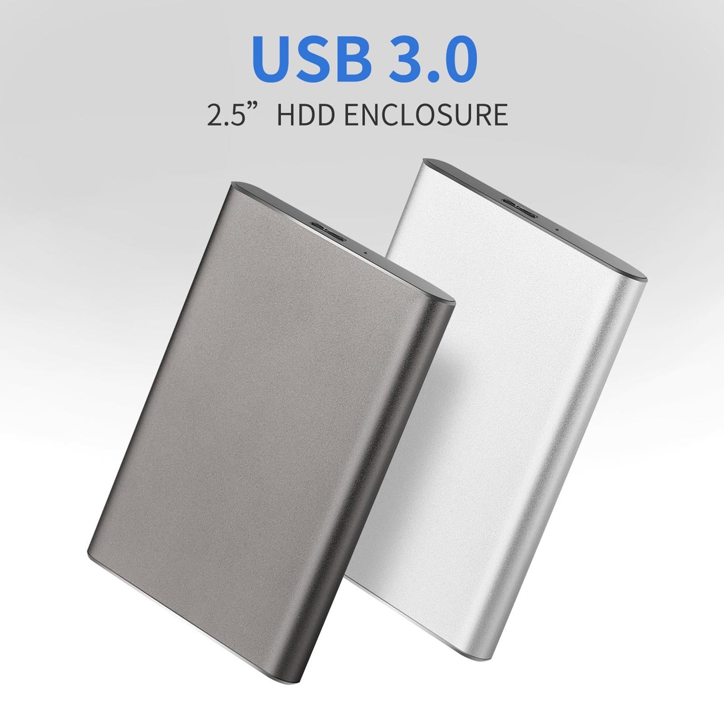 2.5in Portable USB 3.0 SATA 4TB Hard Drive Enclosure Tool Free Blue