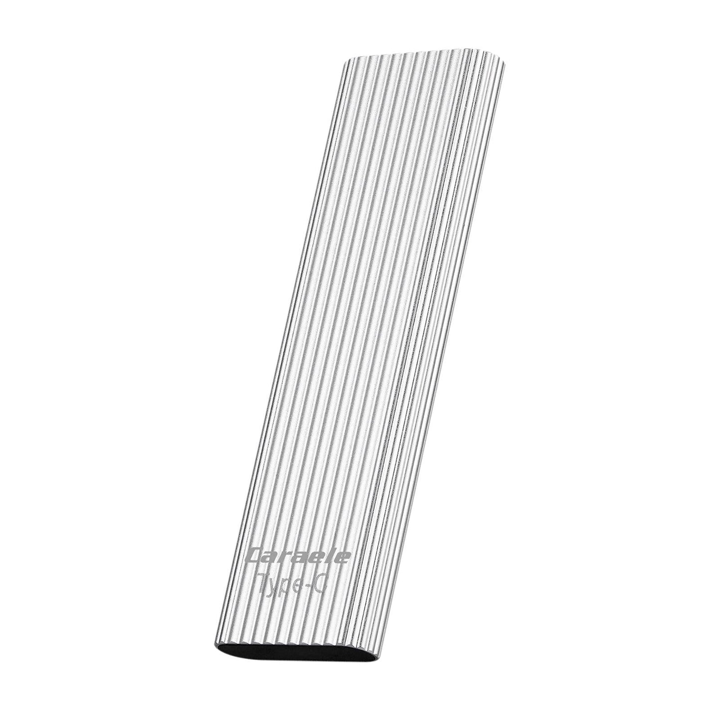 500GB SSD External Portable Storage USB 3.1 Gen-1 USB-C Compatible silver