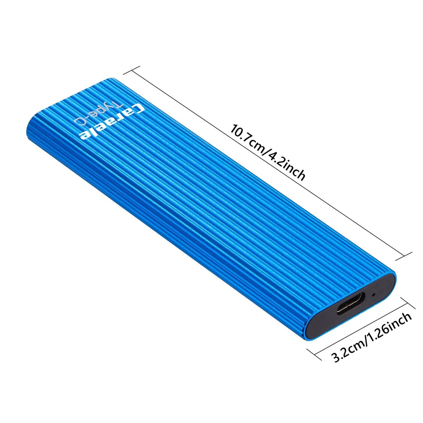 Aluminum Alloy 1TB SSD External Portable Up to 430 MB/s USB 3.1 Gen-1 blue