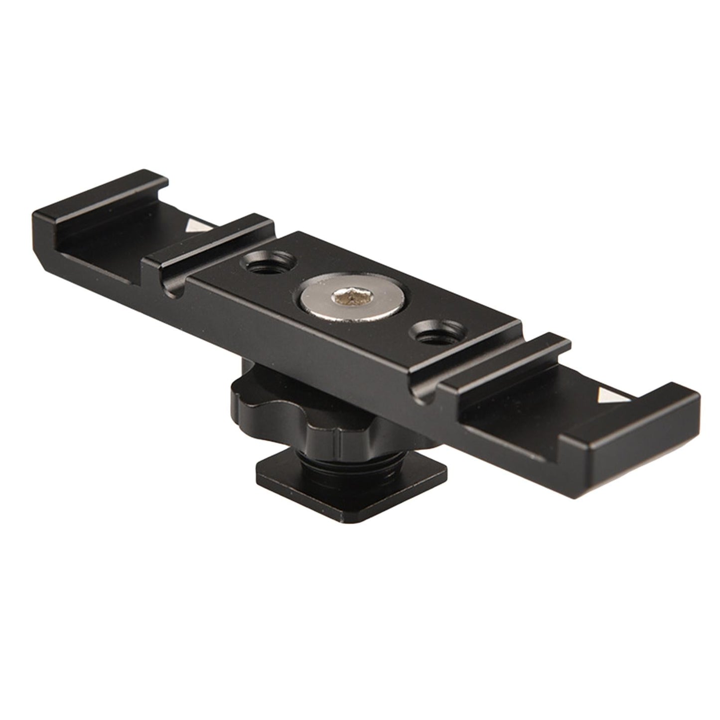 Dual Camera Hot Shoe Adapter Extension Bar Plate Hot Shoe Mount Bracket