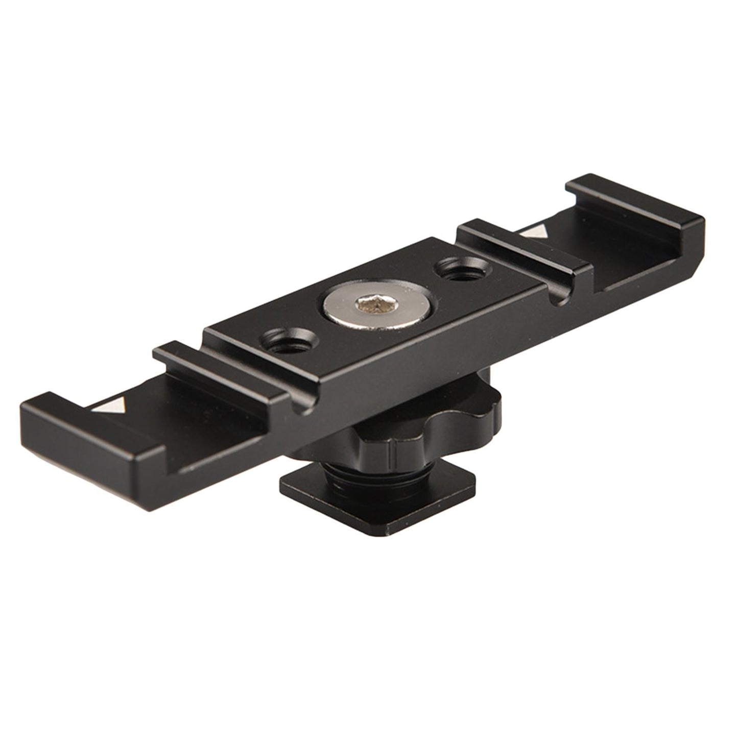 Dual Camera Hot Shoe Adapter Extension Bar Plate Hot Shoe Mount Bracket